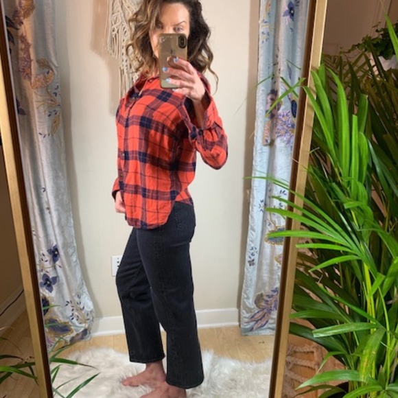 3/$18 • Merona • Plaid Flannel Button Down • L - Picture 5 of 12